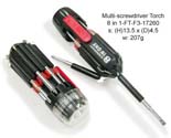8 in 1 multi screwdriver torch